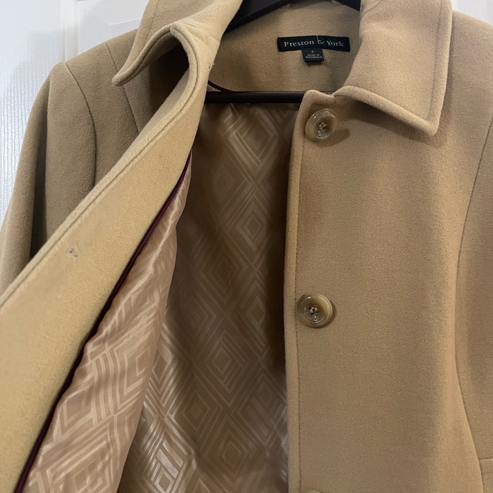 Preston & York Camel Wool Blend Coat